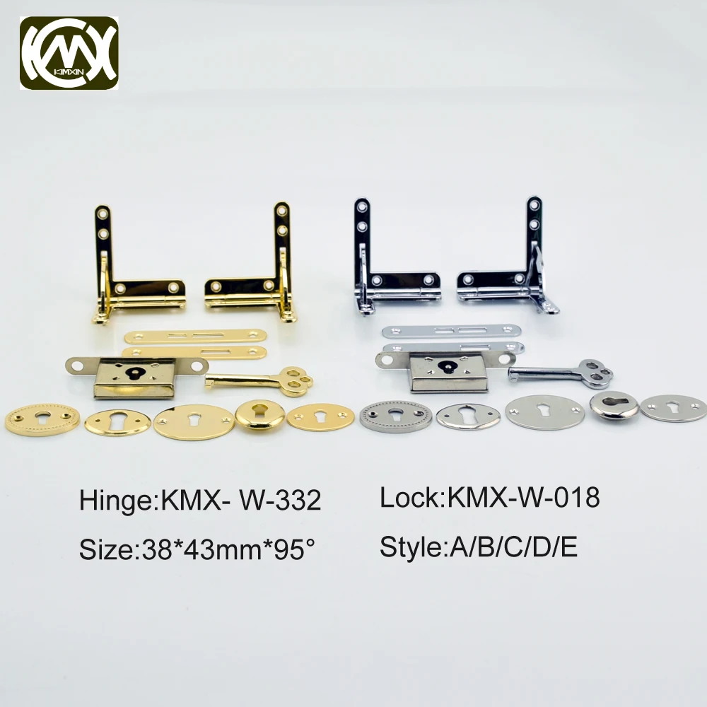 Серебряный 1 комплект (2 петли + замок) KIMXIN продажа высококачественных петель для