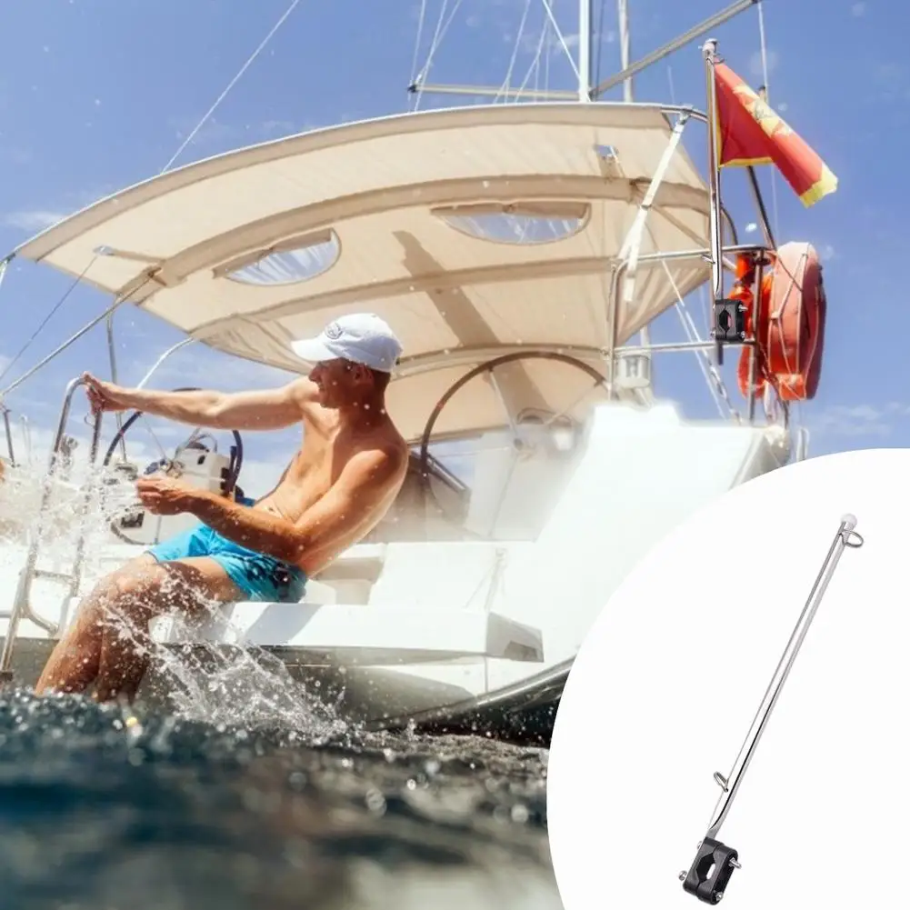 

For Boat Ship Flag Pole Stainless Steel Adjustable Creative Decorations Flagpole Flag Rod Pole For Marine Yachts Tools