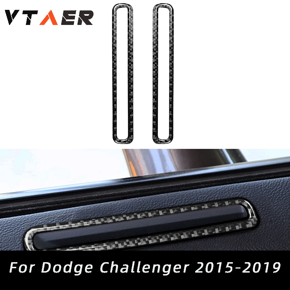 

2 шт., автомобильные наклейки из углеродного волокна для салона автомобиля Dodge Challenger 2015-2020