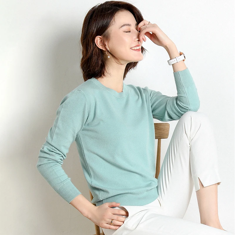 TIGENA 2019 Autumn WInter Pullover Sweater Women Korean Long Sleeve Female Knitted Tops Jumper Ladies Green Blue Yellow | Женская одежда
