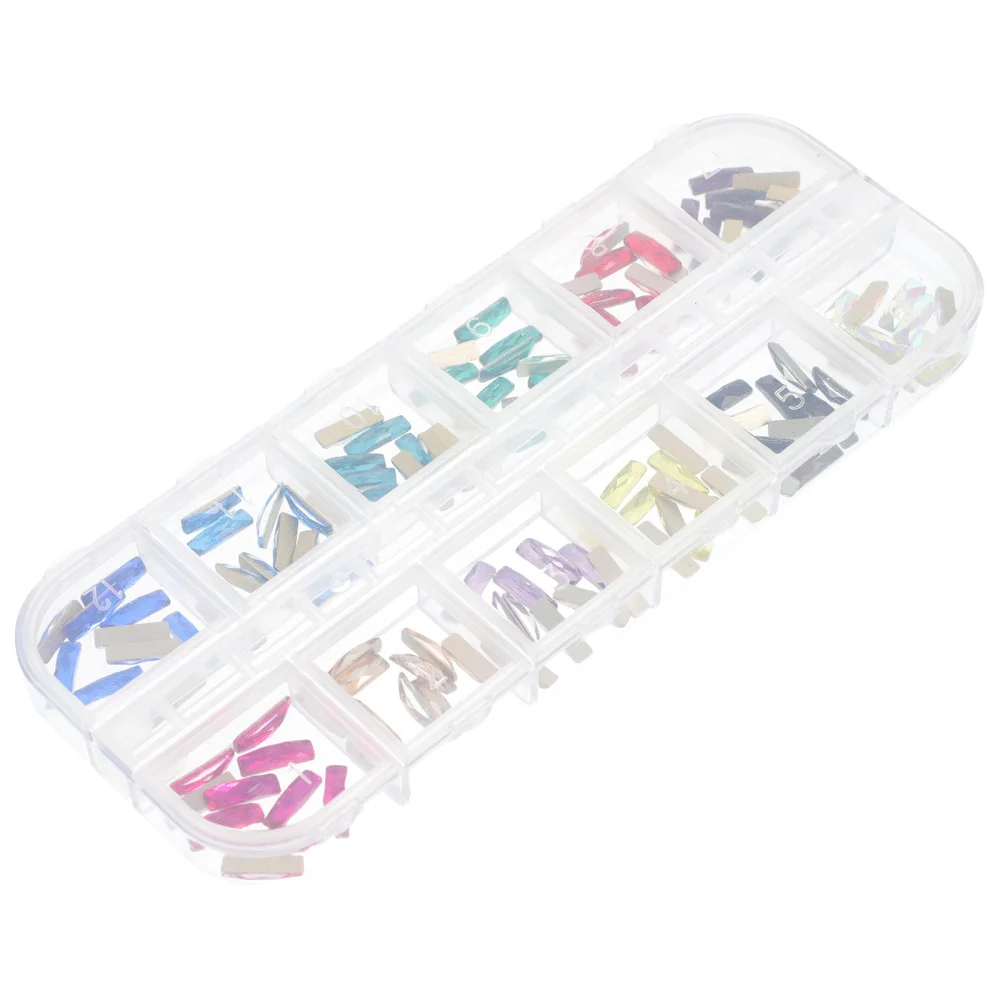 

1 Box Nail Crystal Rhinestones Decoration Nails Art Craft Flatback 3D Gems