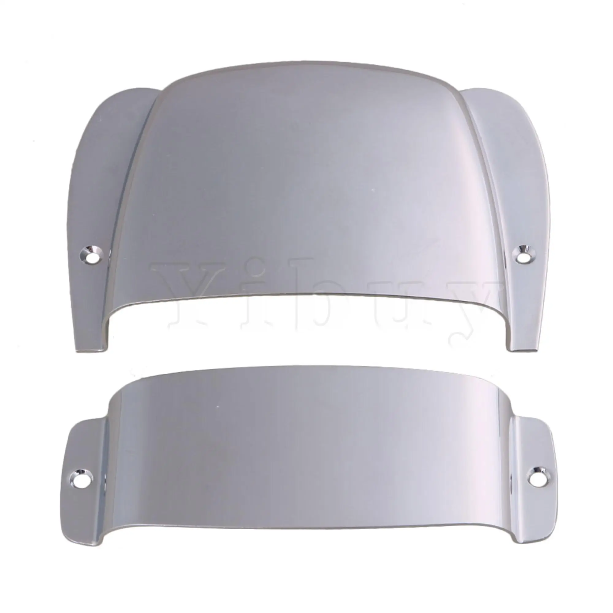 

Yibuy Zinc Alloy Chrome Plated Pickup + Bridge Cover Plates for P Bass Guitar
