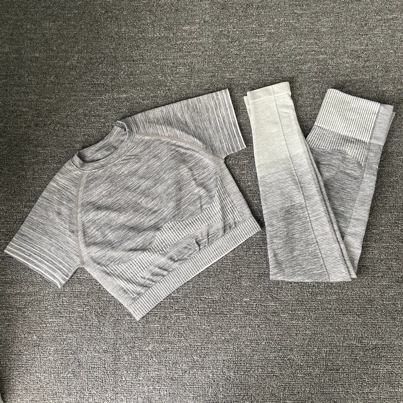 

2020, бесшовный комплект для йоги, одежда для фитнеса, спортивная одежда, Женская спортивная одежда с высокой талией, леггинсы для тренажерног...