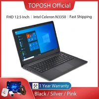 12 5 inch n3350 slim small mini laptop 4g ram 64g ssd ultrabook business office notebook cool black netbook portable pc computer