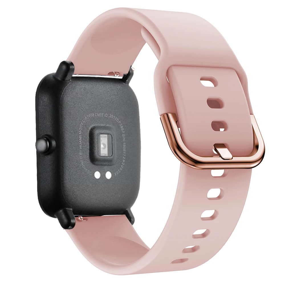 Силиконовый ремешок для наручных часов для Xiaomi Huami Amazfit Bip Lite Youth/GTR 42 мм ремешок для часов 20 мм браслет для Galaxy Watch 42 мм