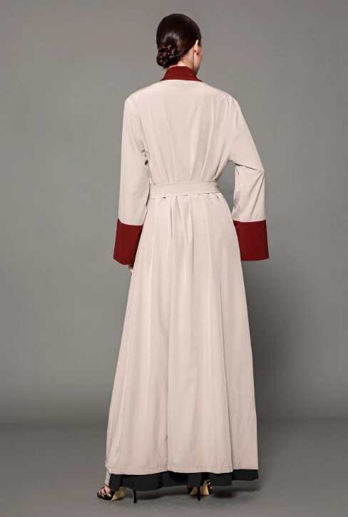 

Muslim Maxi Dress Color Abaya Cardigan Long Robe Gowns Plus Size Tunic Worship Service Musulmane Middle East Islamic Clothing