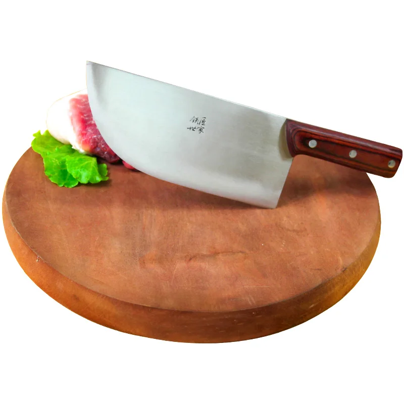 Черный семейный ручной Кованый нож из нержавеющей стали большой мясника