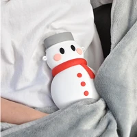 hot and cold dual purpose silicone hot water bottle water injection hot water bag hand warmer snowman warm baby hot water bottle