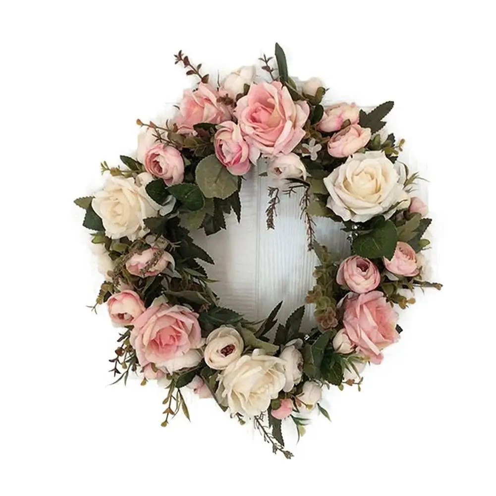 

Artificial Wreaths Silk Peony Flowers Round Heart Simulation Garland For Wedding Party Decoration 12.8inch