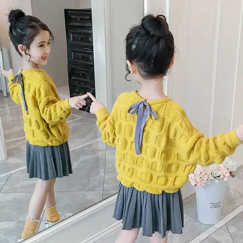

2021 spring autumn Girls Clothing Sets For Girls Clothes Suits sweater Tops+skirts 2Pcs Costume Children Clothing Suits3-12Y