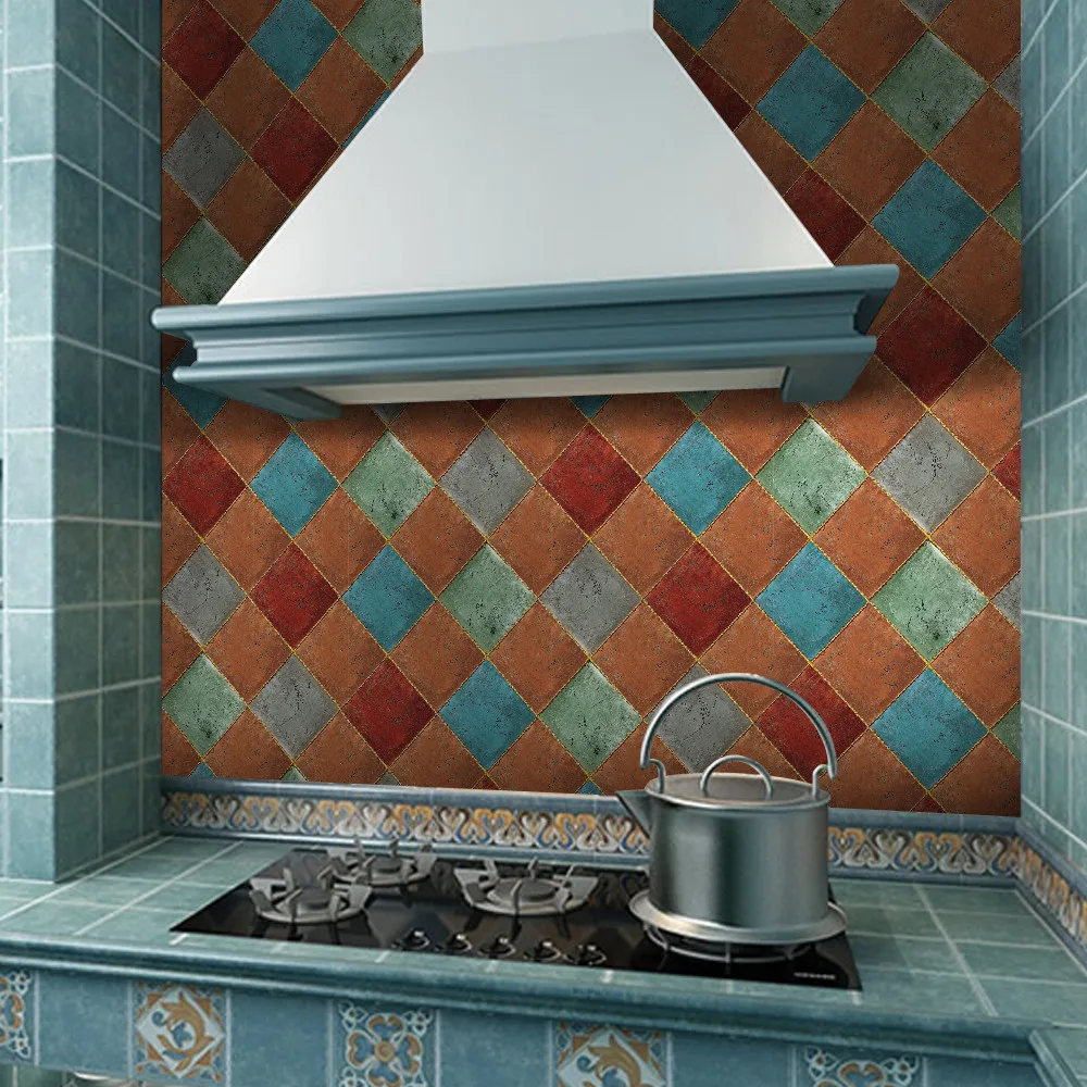 1 рулон самоклеющиеся плитка художественная Наклейка на стену Стикеры Кухня