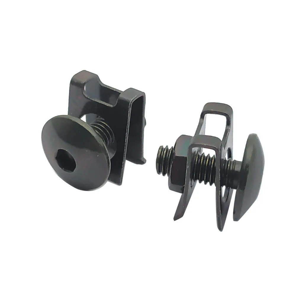 

2 Set Motorcycle Scooter ATV Moped Plastic Cover Screw Bolt and U Type Clips with Nut M6 6mm M6X16