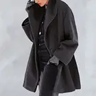 Женское шерстяное пальто на одной пуговице, зимняя одежда, куртки для женщин, 2021