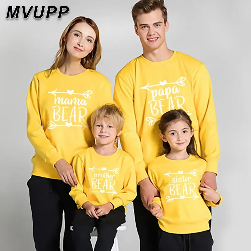Семейные наряды свитшоты для мамы дочки папы и ребенка Одинаковая одежда всей