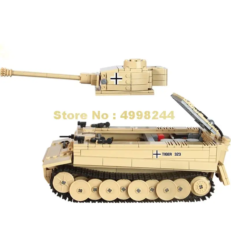 995 шт. века Военная Униформа panzer немецкий Король тигр бак Строительные блоки 1