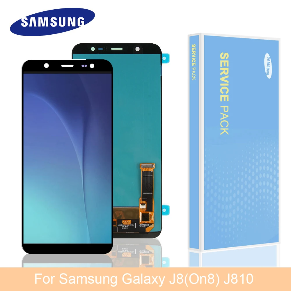 Супер AMOLED для samsung Galaxy J8 lcd On8 дисплей+ Сенсорная панель экрана для замены для samsung Galaxy J810 экран