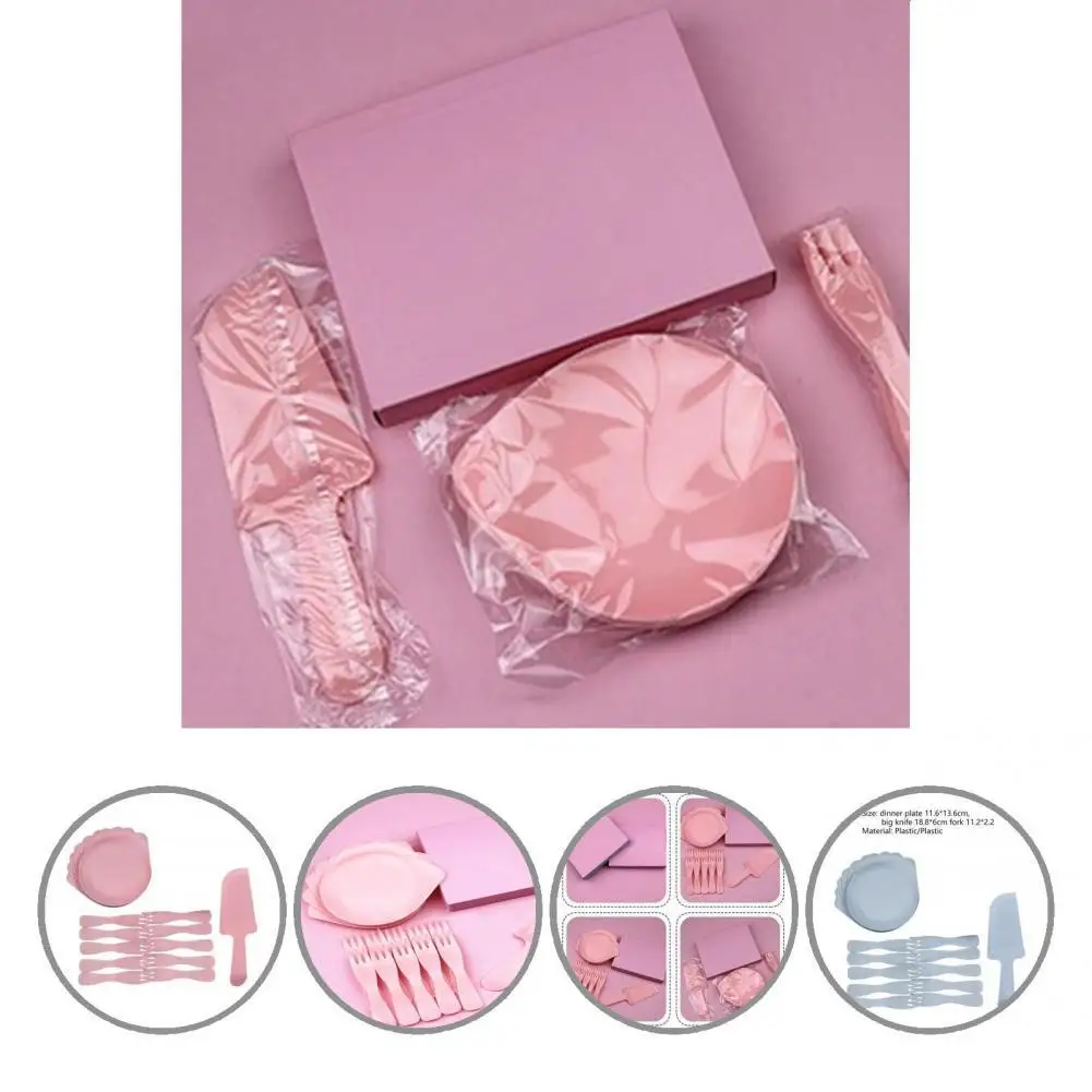 

Plastic 21Pcs/Set Cute No fading Cake Cutter Set 2 Colors Forks Set Lovely Shape for Baby Shower