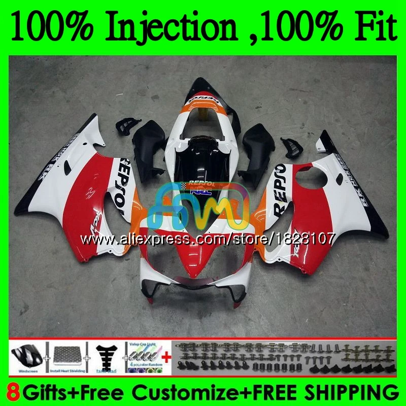 

OEM For HONDA CBR 600 F4i CBR600FS CBR600 F4i 01 02 03 139BS.0 CBR 600F4i 600 FS CBR600F4i 2001 2002 2003 Fairing Repsol red