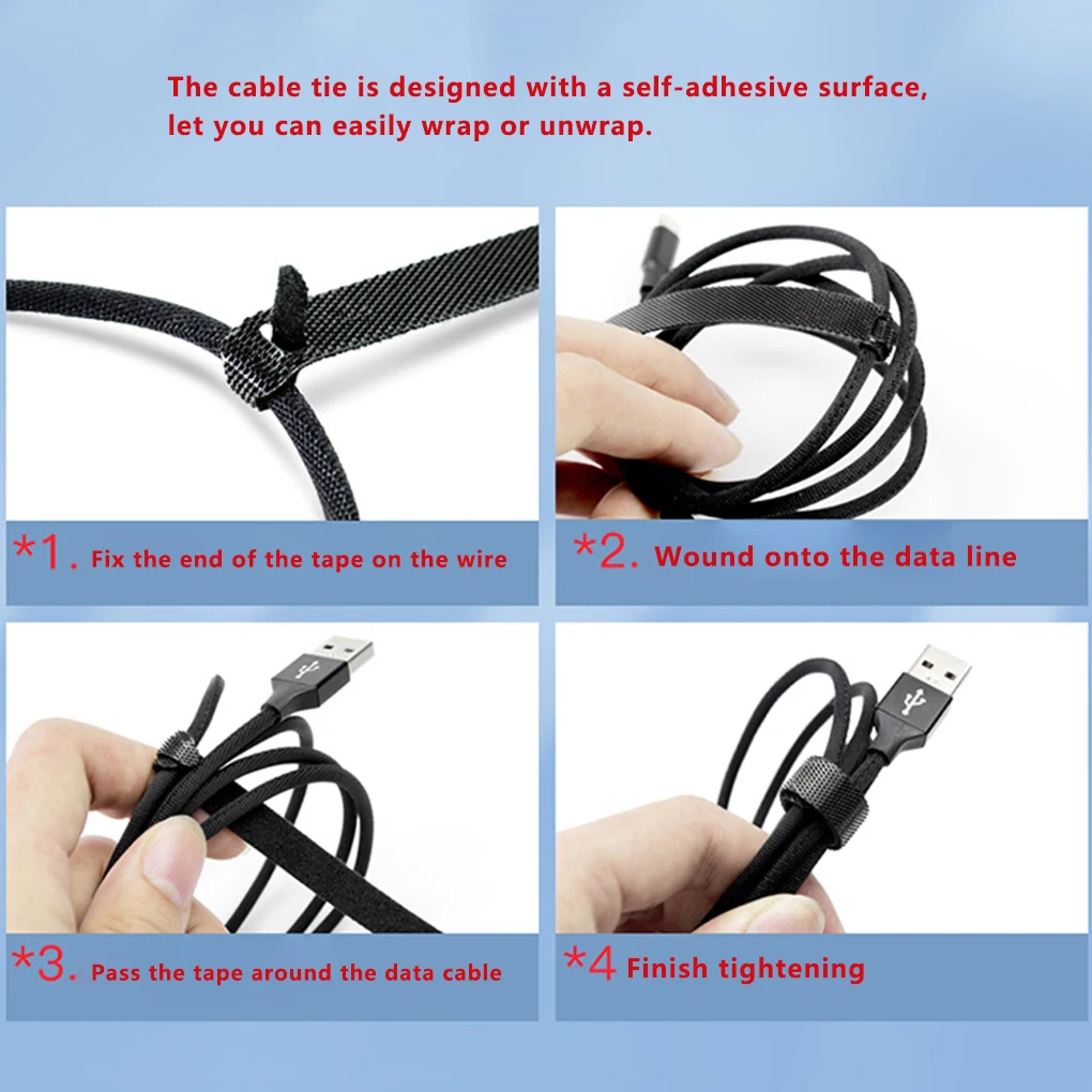 

5/10pcs Earphone Cable Ties Nylon Data Wire Management Organizers Fasten Zip Mouse Cord Holders Dropshipping