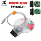 Мини VCI J2534 для TOYOTA TIS Techstream V16.00.017 OBD2 Диагностический кабель MINIVCI FTDI FT232RL FT232RQ MINI-VCI интерфейс Scanne