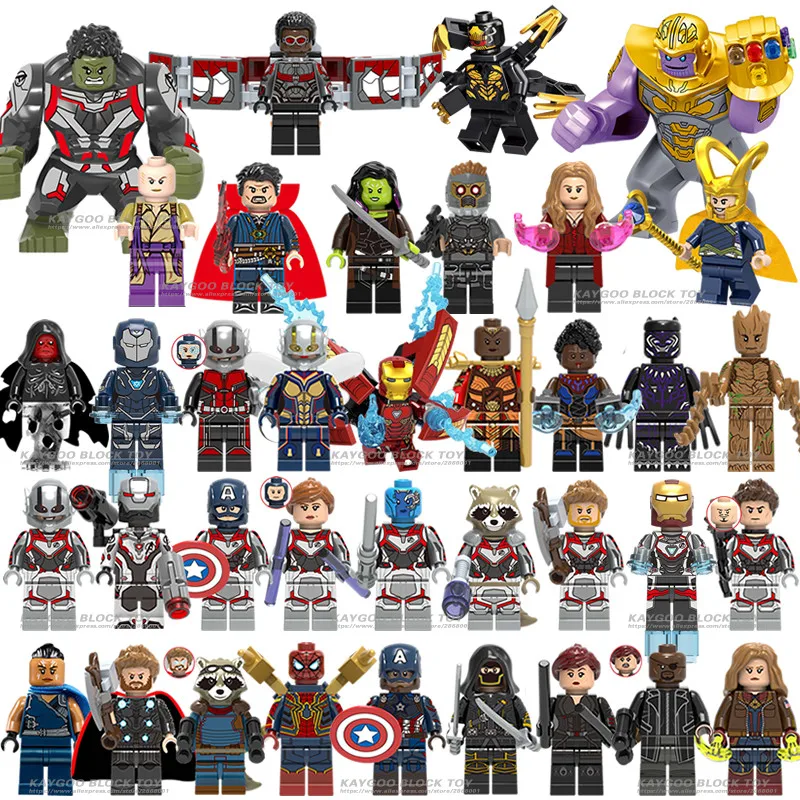 Игрушечные строительные блоки для детей супер-герои синий жук зеленый Goblin Wonder Woman