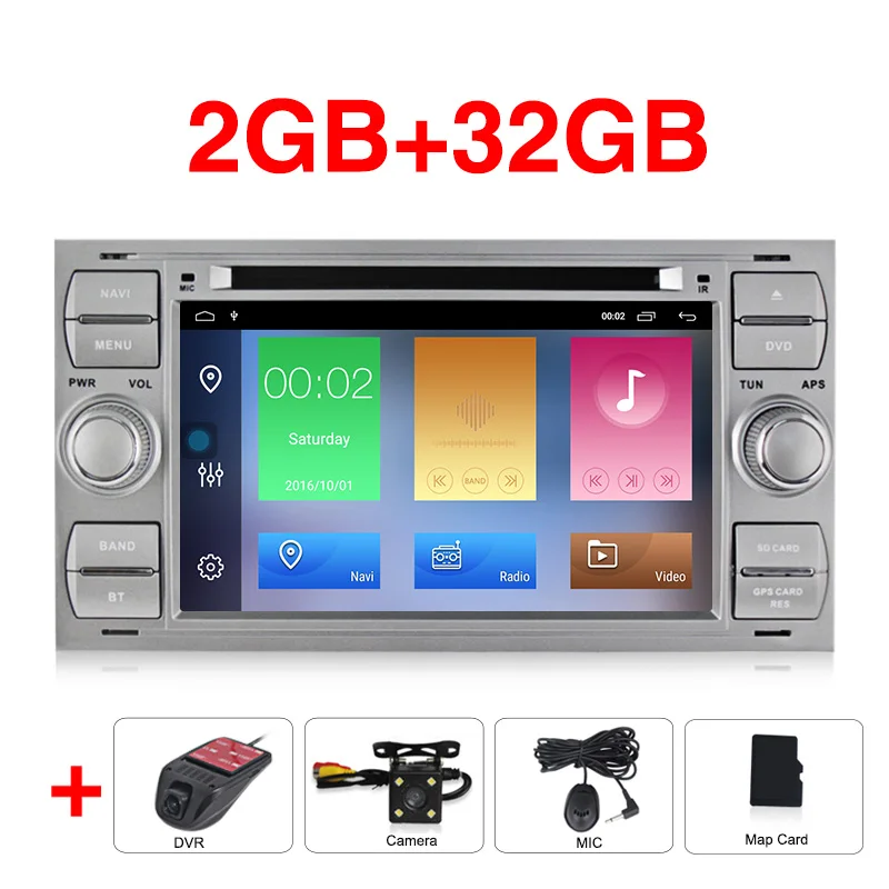 Car dvd camera DVR S 2din Android 9,1 Автомобильный dvd Радио aduio плеер gps Navi для Ford Focus 2 Mondeo S C Max Fiesta Galaxy подключения фокуса - Цвет: Car dvd camera DVR S