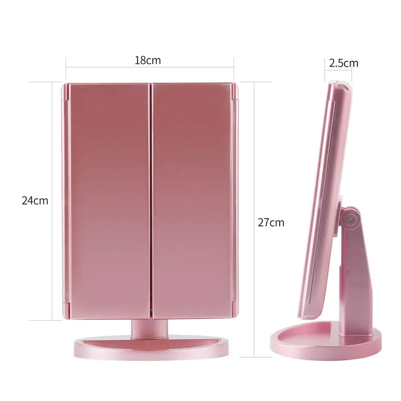 21 светодиодный сенсорный экран 180 градусов свободное вращение зеркало для