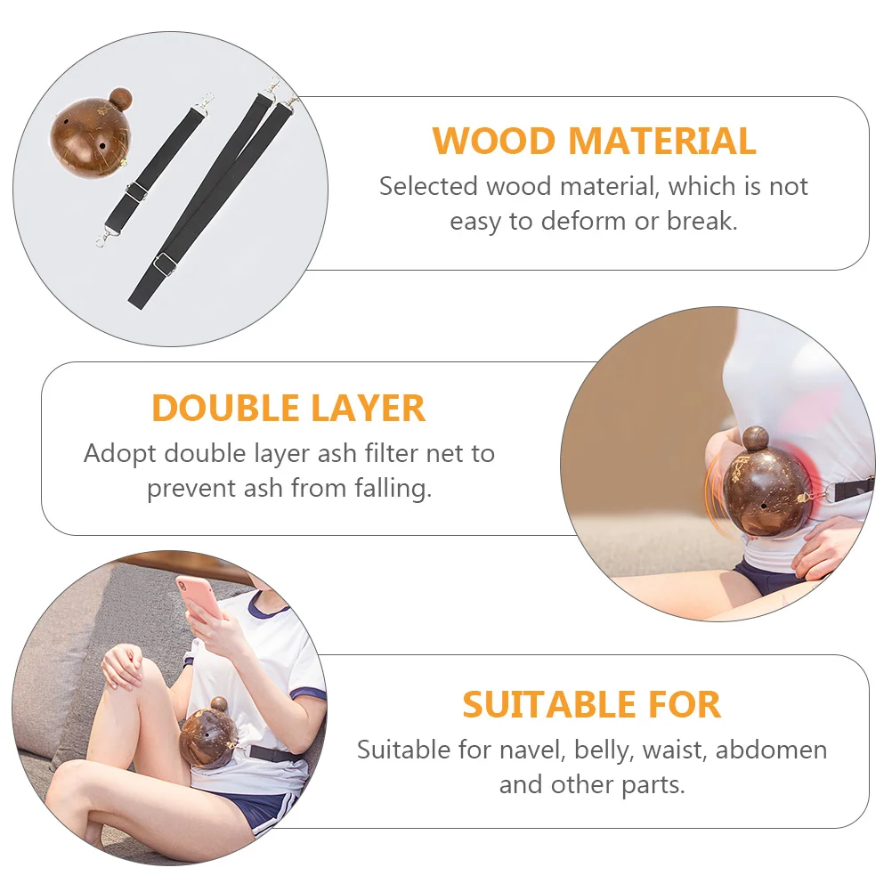 1 Set Portable Moxibustion Box Wood Body Belly Moxa Device Burning Tool | Красота и здоровье