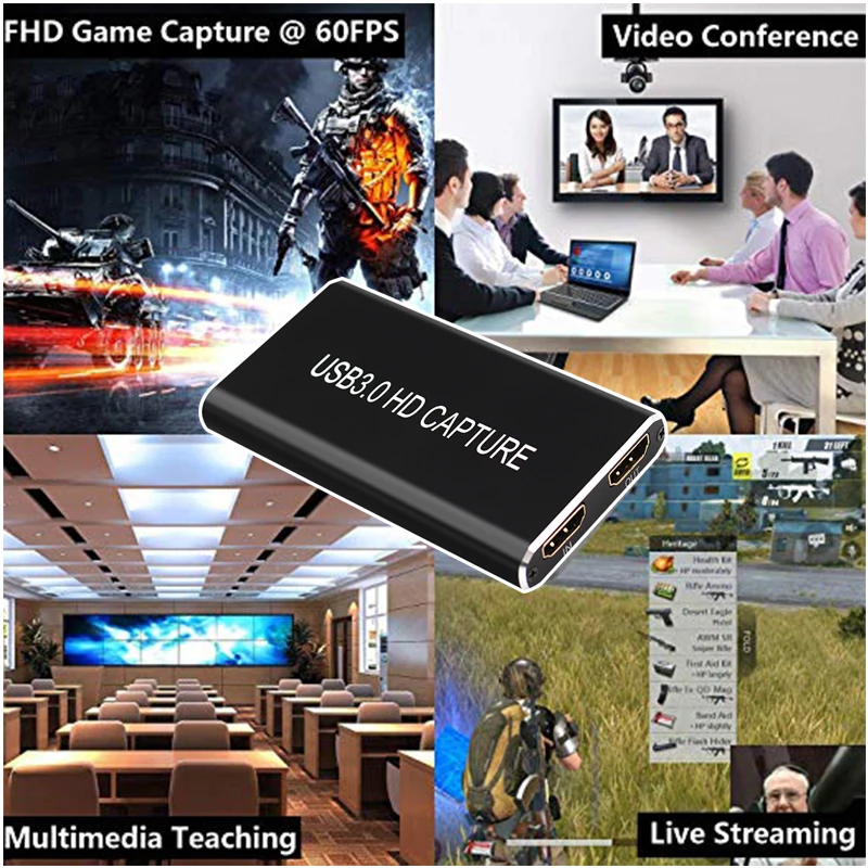 Устройство захвата видеокарты USB с HDMI на Type C/USB 3 0 1080P 60 кадров/с|DVR-карты| |