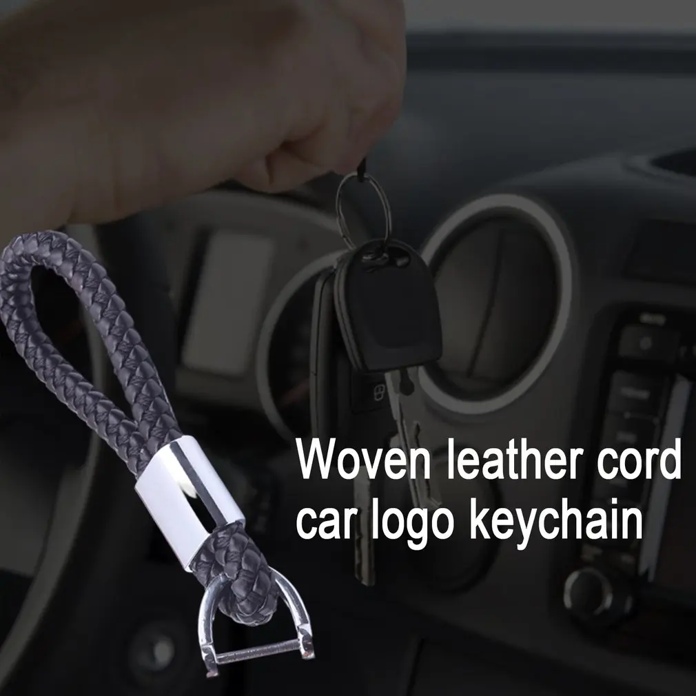 

Creative Handmade Braided Leather Strap Cord Key Chain Fashion Brithday Gift Key Ring Trinket Keychians For Backpack