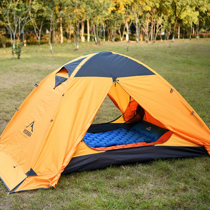 Verkaufen Widesea Camping Tourist Zelt 2 Person Winter Zelt Doppel Schicht Zelt Reise Wasserdichte Rucksack Trekking Pavillon Im Freien