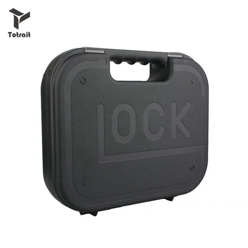 

TOtrait glock Accessories GLOCK ABS Pistol Case Tactical Carry Bag Gun Case Portable Holster Padded Foam Lining hunting Pistol