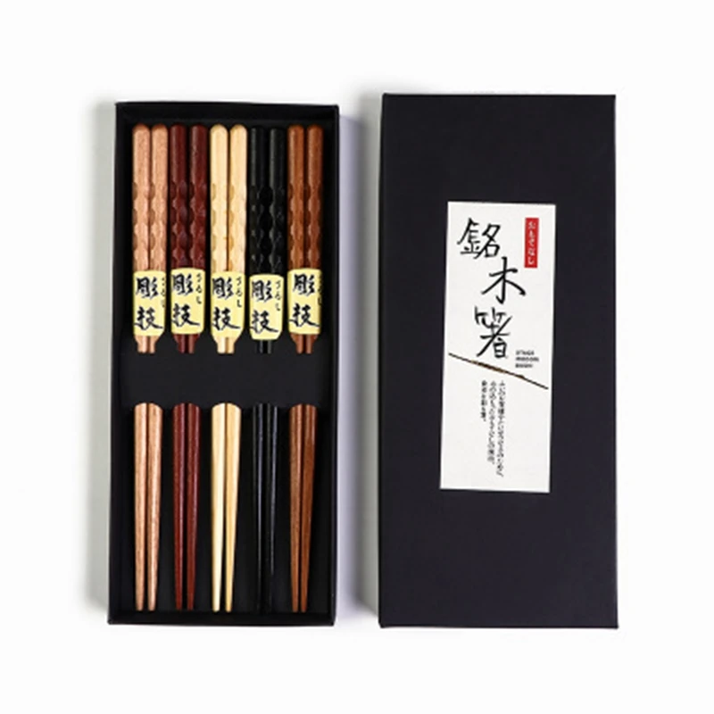 

5 пар, деревянные разноцветные бамбуковые палочки для еды