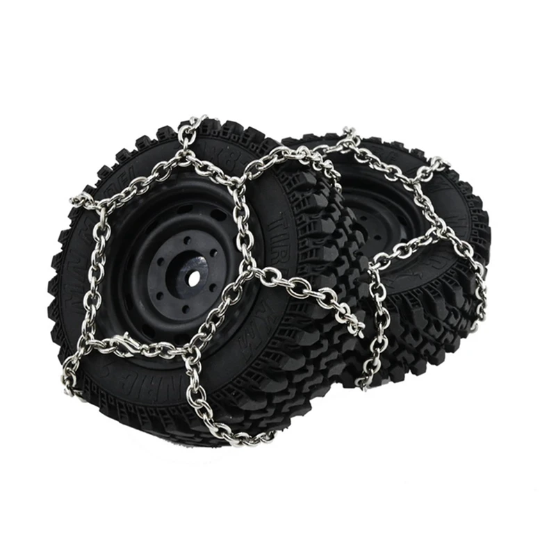 

1 Set Metal Front Rear Bumper Protection Board Winch & 4 Pcs Wheel Tires Tyre with Snow Chain Sponge Foam