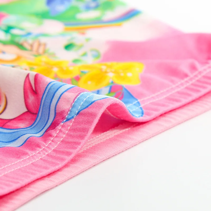 5 шт./лот хлопковые трусы боксеры с мультяшным рисунком для девочек нижнее белье