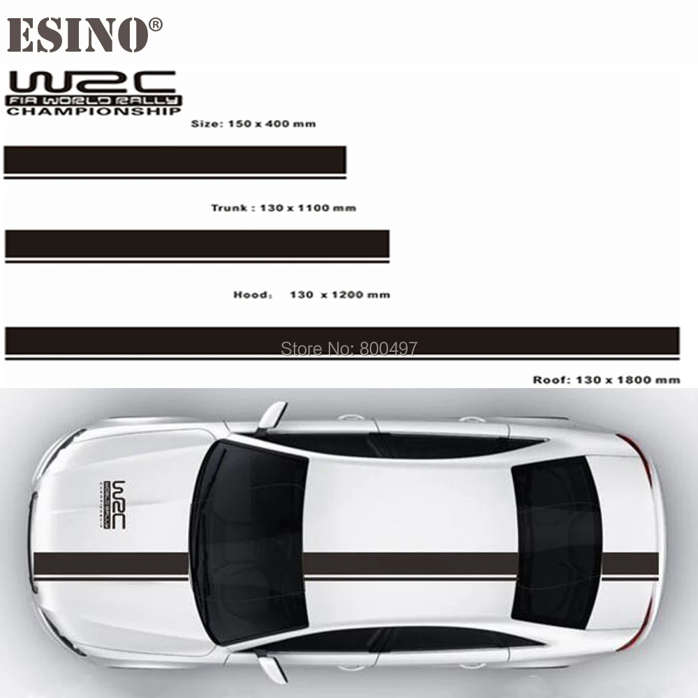 Новинка автомобильные аксессуары WRC FIA набор полос чемпионата мира по ралли