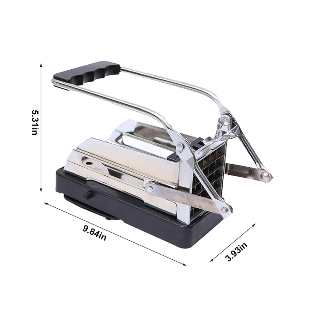 

Factory Direct Sale Potato Cutting Machine Stainless Steel Horizontal French Fries Maker Home Use Potato Cucumber Slicer Kitchen