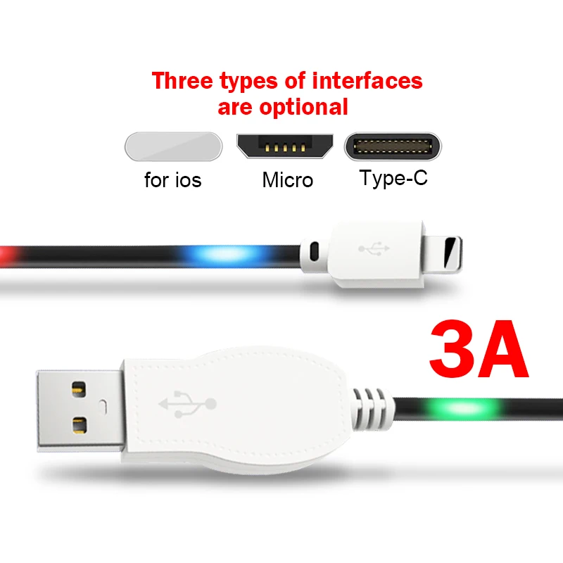 T27USB кабель для зарядки и передачи данных type-C Micro USB мобильного телефона 3A быстрой