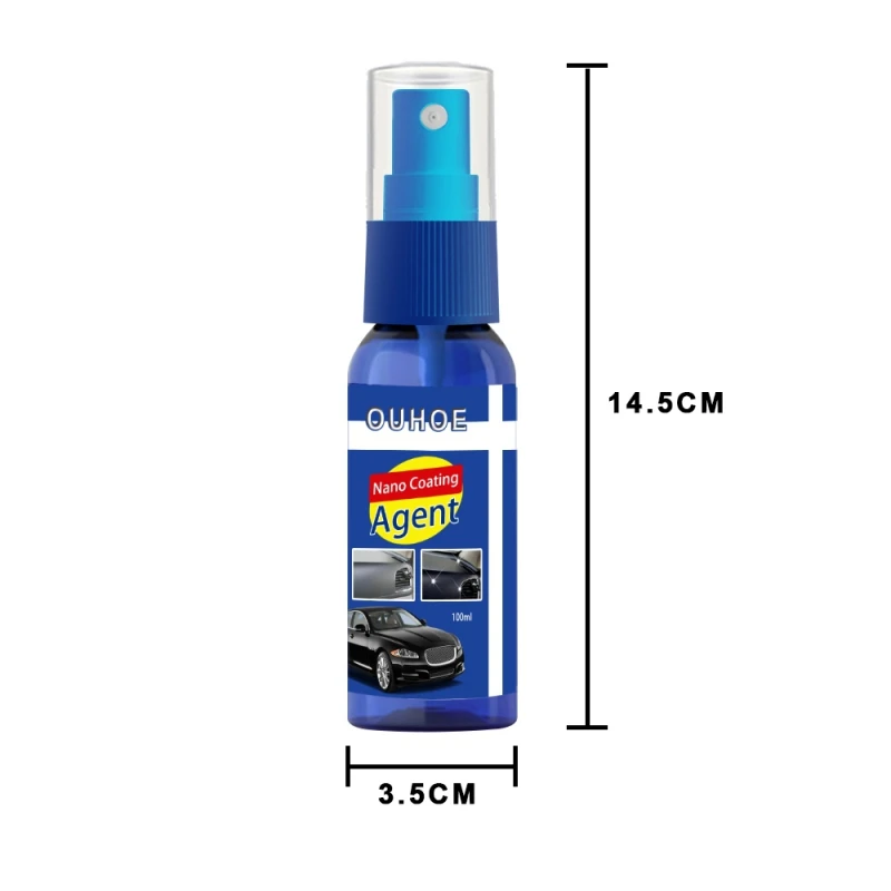 

Car Wash 100ml Anti Scratch Hydrophobic Polish Nano Coating Agent For Fog-free Deep Shine Slick Long-lasting Protection Dropship