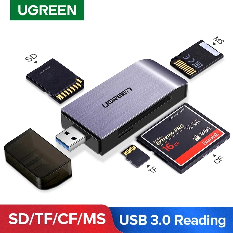 

Ugreen USB 3.0 Card Reader Micro SD TF Flash Drive Smart Memory Card Adapter for Laptop PC Accessories Card Read OTG Converter