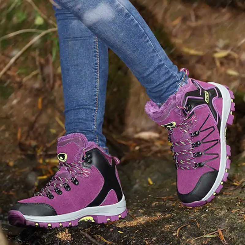 

Winter Man Shoes Outdoor Warm Male Boots High Top Thick Bottom Sneakers for Men 2021 Non-slip Damping Men's Safety Shoes 176D