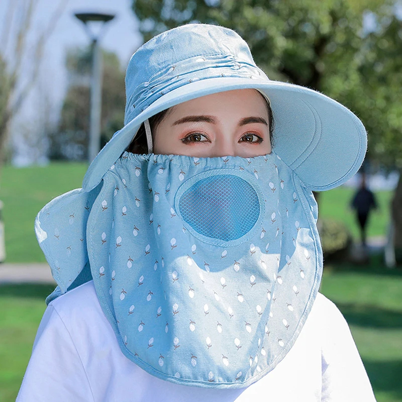 

Sun Hat Wide Brim Foldable Sun Hat Face Neck Omnibearing Uv Protection 2021 Fashion Women Summer Fishing Fisherman Beach Hat