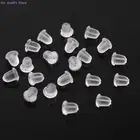 50 шт. безопасные фиксатор для серег для ушей резиновая Прозрачная мягкая серьга задний крючок Пуля для женщин ювелирные изделия аксессуары