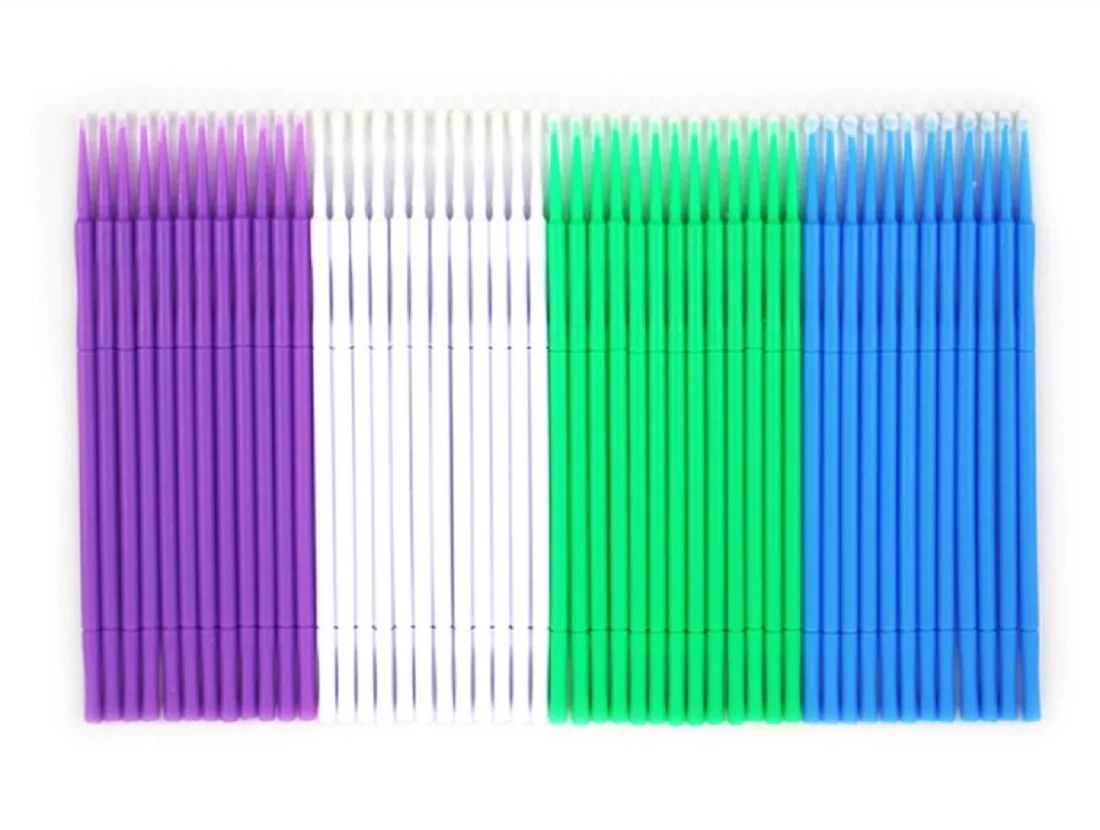 

100pcs False Eyelashes Cotton Swab Micro Brush Disposable Applicators Eyelash Extensions Remove False Eyelashes Cotton Swab
