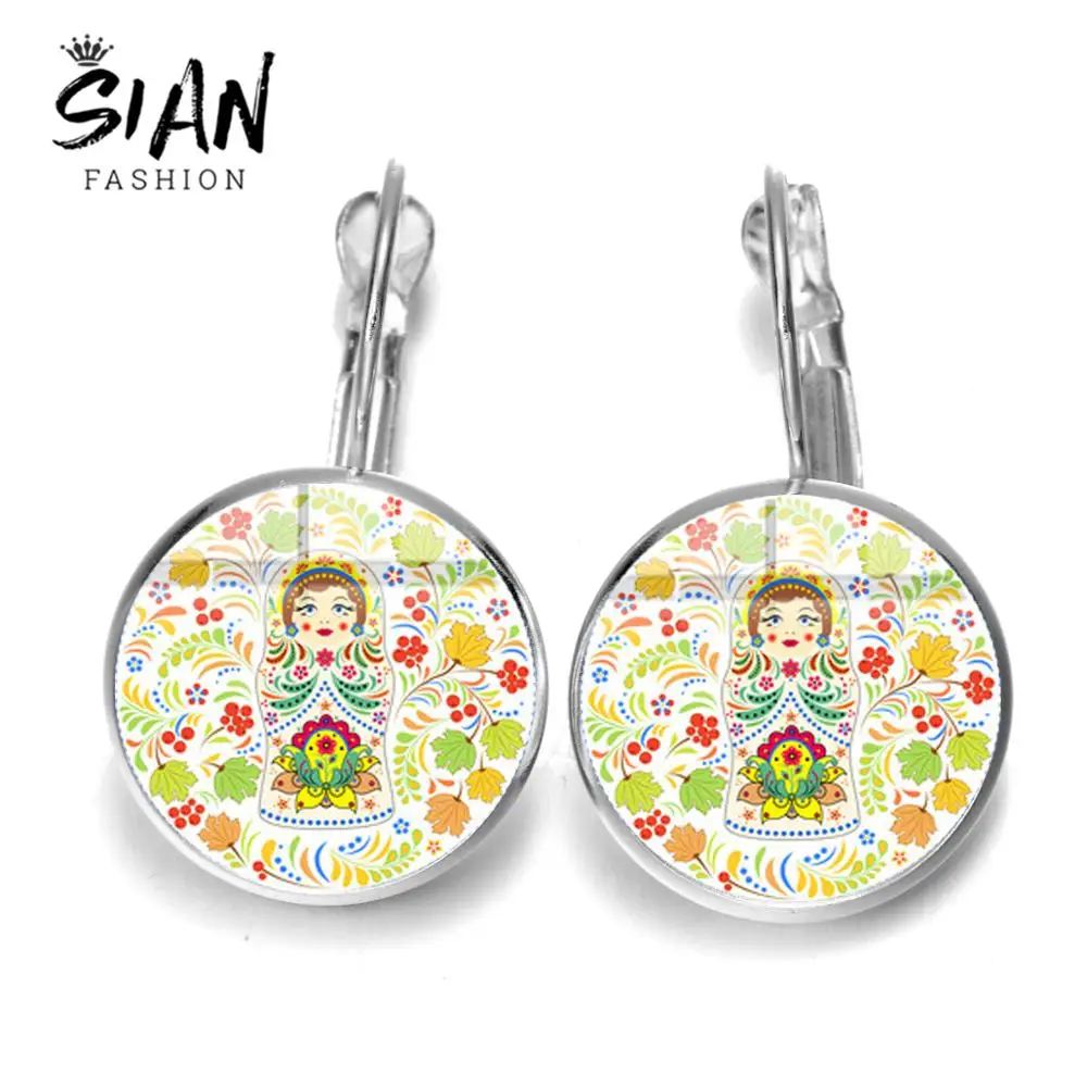 Азиатских Хохлома русским народным творчеством узор серьги для женщин и девочек