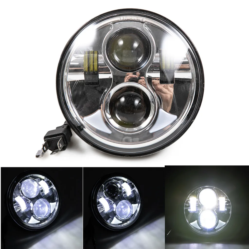 

5-3/4” 5.75 Inch Motorcycle LED Headlight for Harley Dyna Super Wide Glide Low Rider Night Rod Train Softail Deuce Iron 883