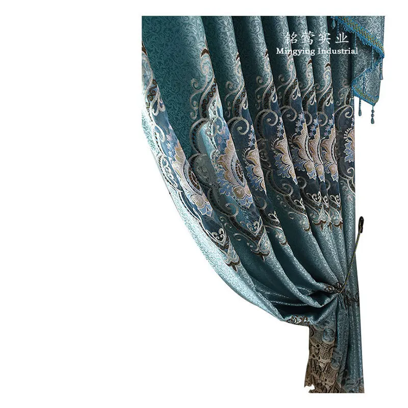 

European-style Curtains for Living Room Bedroom Water-soluble Embroidery Hollow Valance High-end Curtains Valance Custom