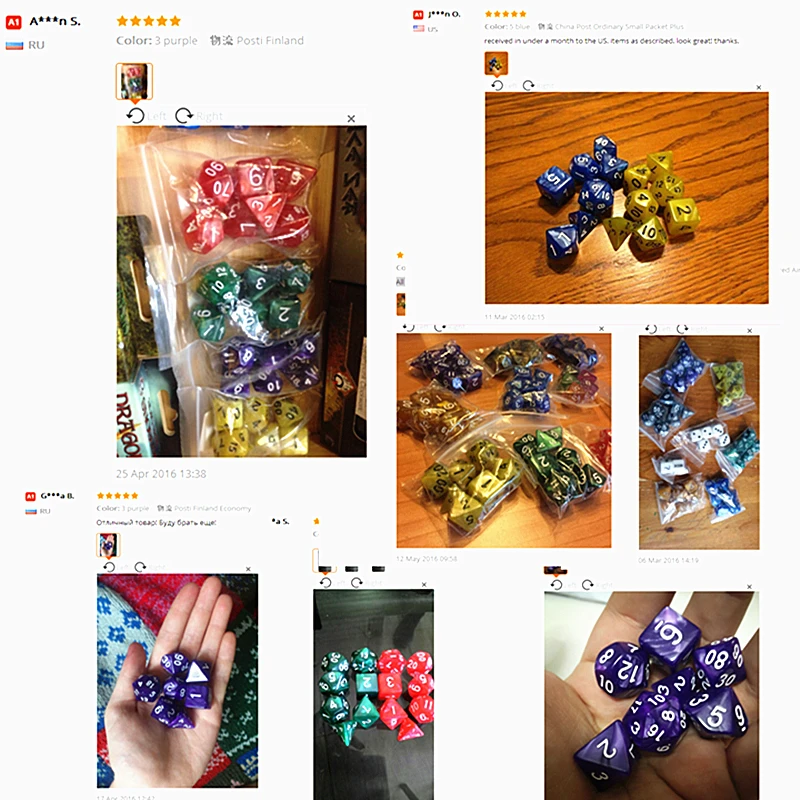 7 шт./компл. Набор кубиков с мраморным эффектом игрушка для вечеринок|set dice|dice setdice