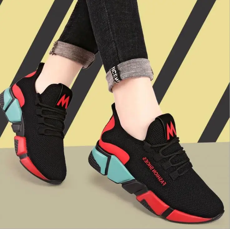 

Zapatillas para correr de verano vulcanizadas para mujer Zapatillas deportivas de malla transpirables calzado deportivo para muj