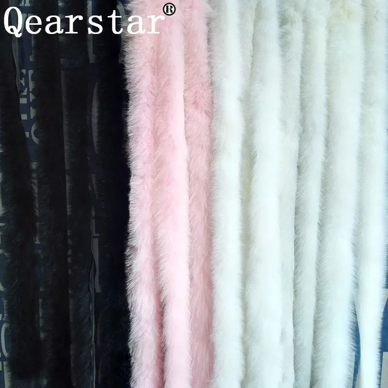 Qearlstar натуральный Лисий мех с полосками 2 м/лот аксессуары для одежды натуральный мех для пухового пальто капюшон воротник шапка WLC1902